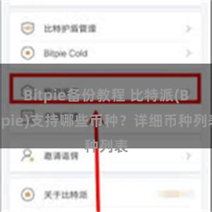 Bitpie备份教程 比特派(Bitpie)支持哪些币种？详细币种列表