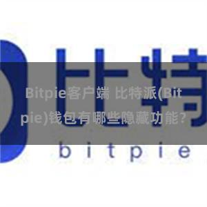 Bitpie客户端 比特派(Bitpie)钱包有哪些隐藏功能？