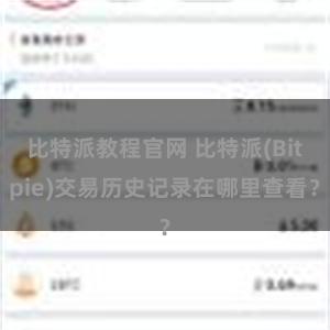 比特派教程官网 比特派(Bitpie)交易历史记录在哪里查看？