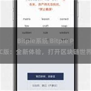 Bitpie系统 Bitpie PC版：全新体验，打开区块链世界